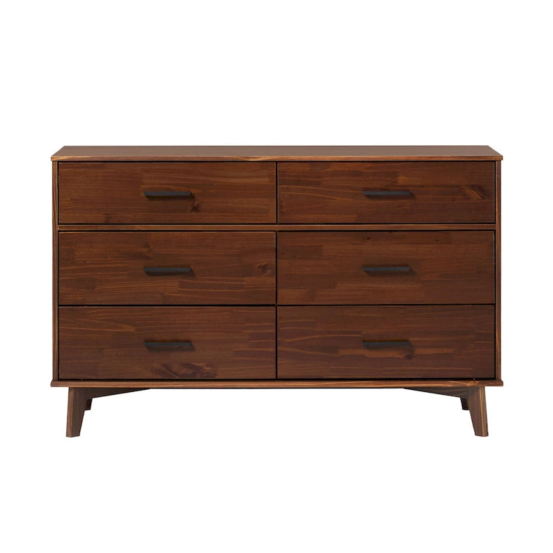 Middlebrook Modern Solid Wood 6-Drawer Dresser with Metal Handles