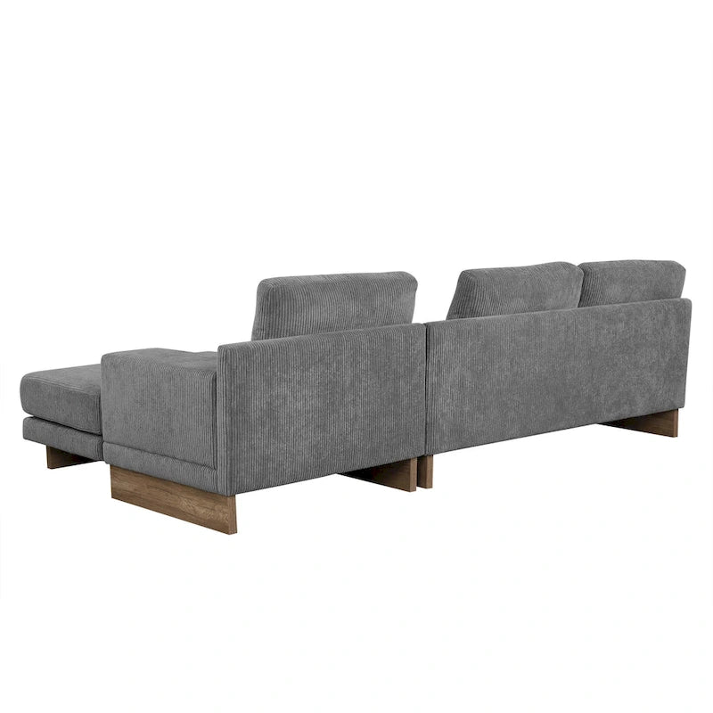 L-shaped Sofa Sectional Sofa with Two USB Ports