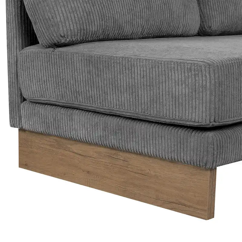 L-shaped Sofa Sectional Sofa with Two USB Ports