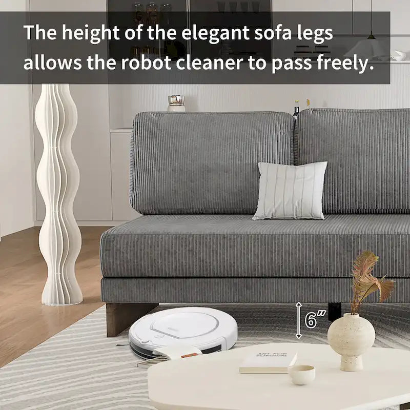 L-shaped Sofa Sectional Sofa with Two USB Ports