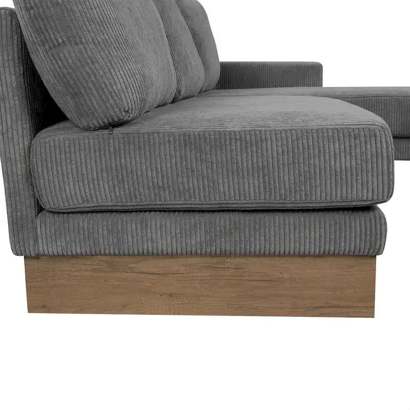 L-shaped Sofa Sectional Sofa with Two USB Ports