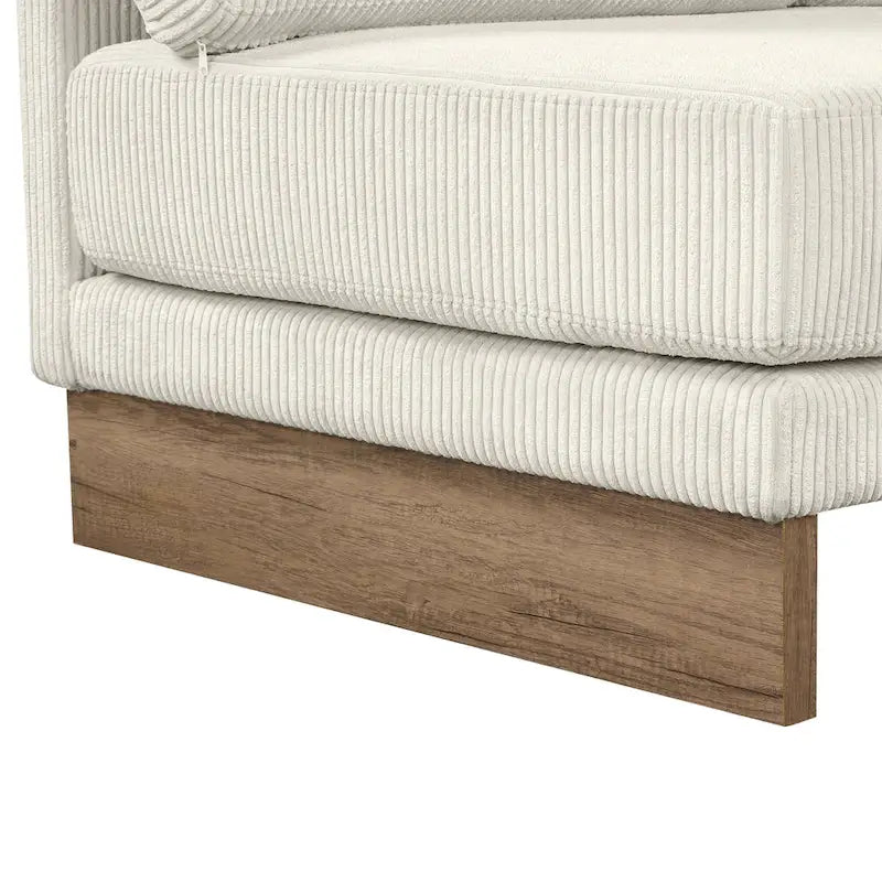 L-shaped Sofa Sectional Sofa with Two USB Ports