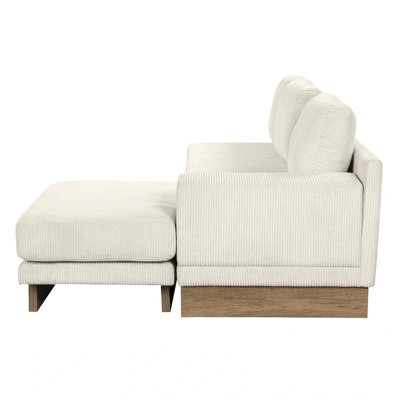 L-shaped Sofa Sectional Sofa with Two USB Ports