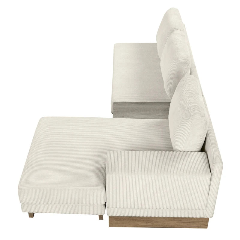 L-shaped Sofa Sectional Sofa with Two USB Ports