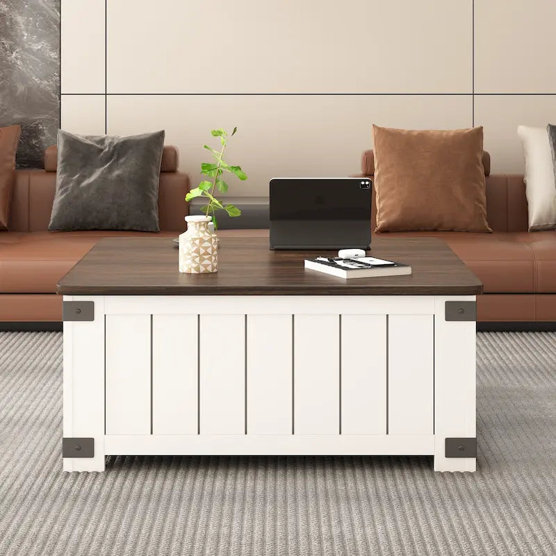 Farmhouse Lift Top Coffee Table with Storage