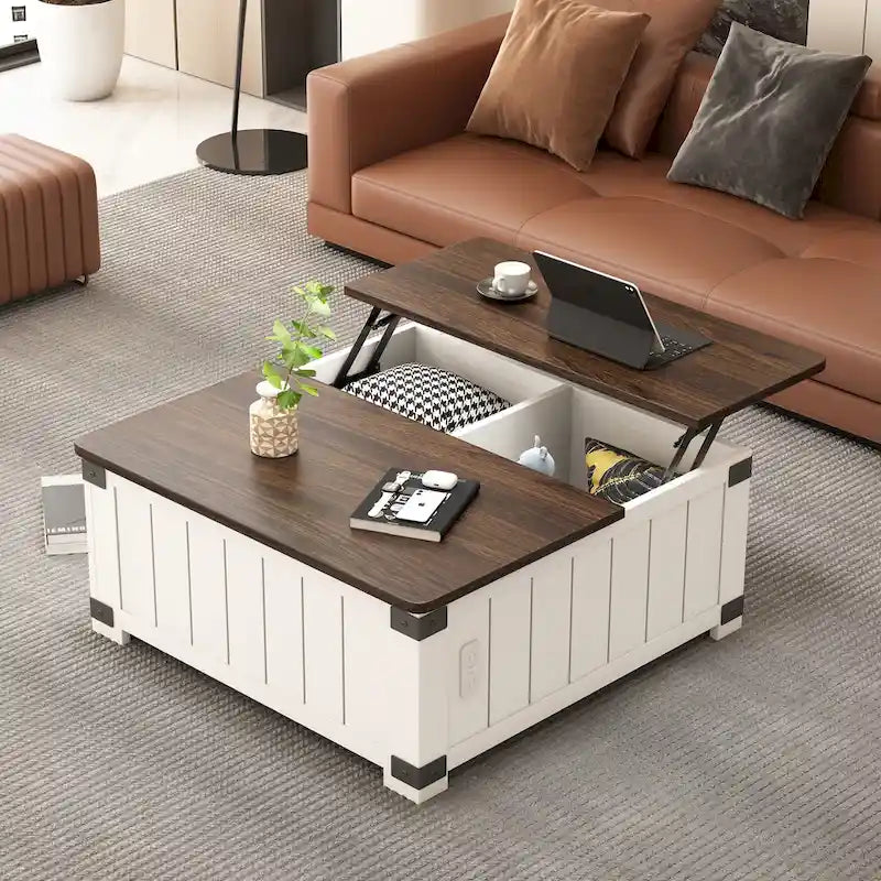 Farmhouse Lift Top Coffee Table with Storage