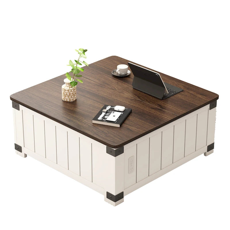 Farmhouse Lift Top Coffee Table with Storage