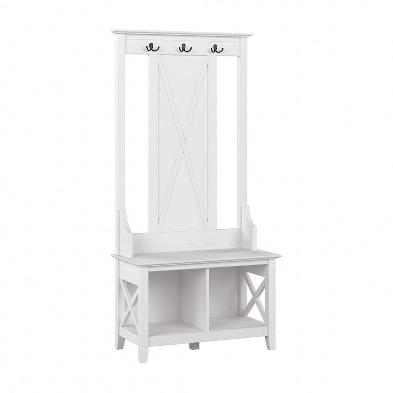 Key West Hall Tree with Shoe Storage Bench by Bush Furniture