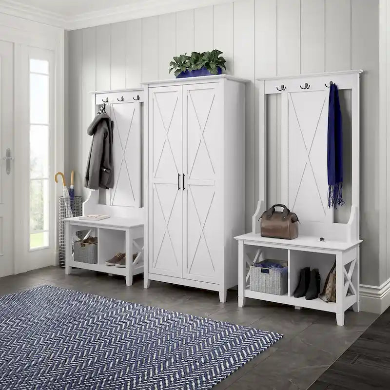 Key West Hall Tree with Shoe Storage Bench by Bush Furniture
