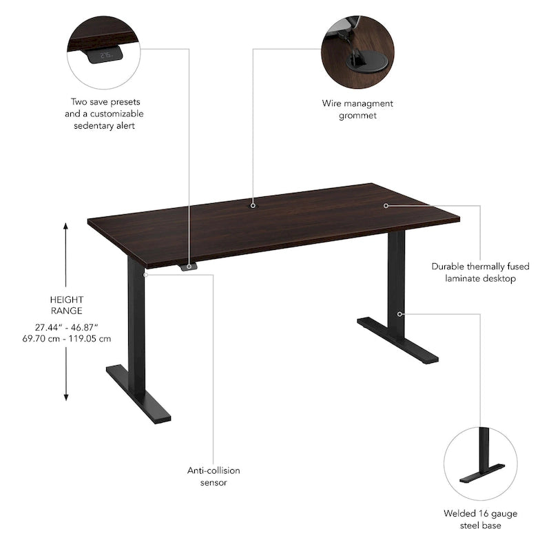 Bush Business Furniture Move 60 Series 60x30 Adjustable Standing Desk