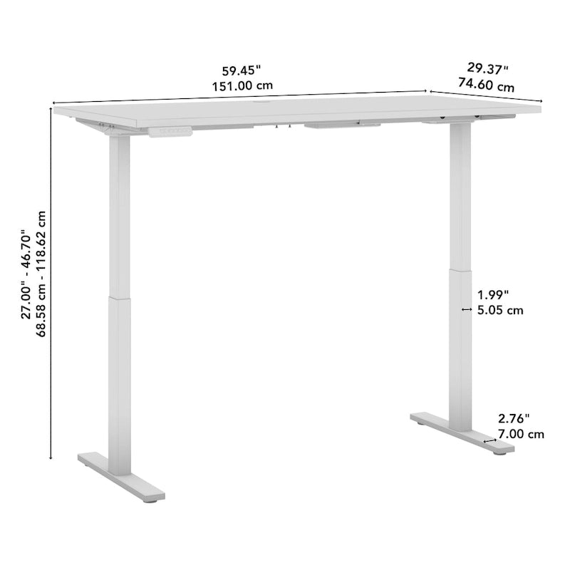 Bush Business Furniture Move 60 Series 60x30 Adjustable Standing Desk