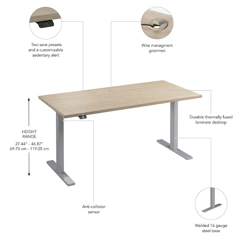 Bush Business Furniture Move 60 Series 60x30 Adjustable Standing Desk