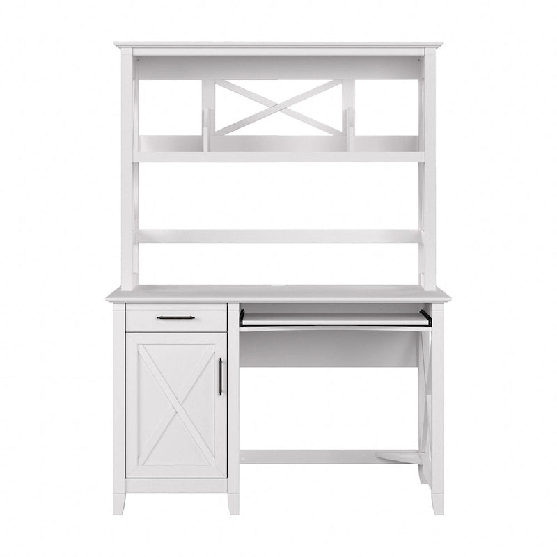 Key West 48W Small Computer Desk with Hutch by Bush Furniture