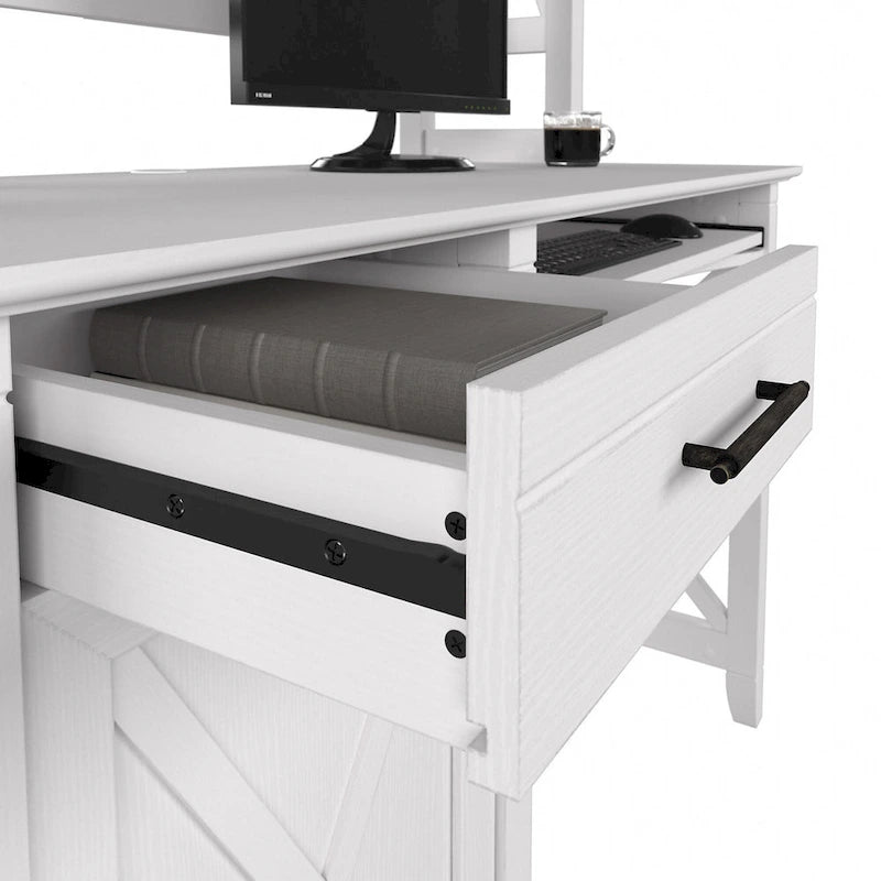Key West 48W Small Computer Desk with Hutch by Bush Furniture