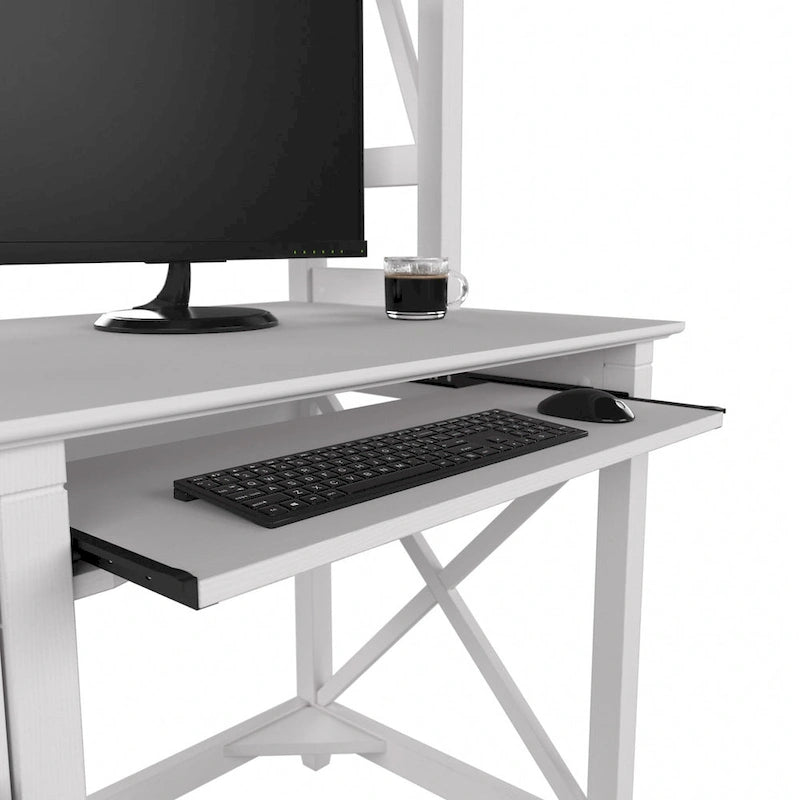 Key West 48W Small Computer Desk with Hutch by Bush Furniture