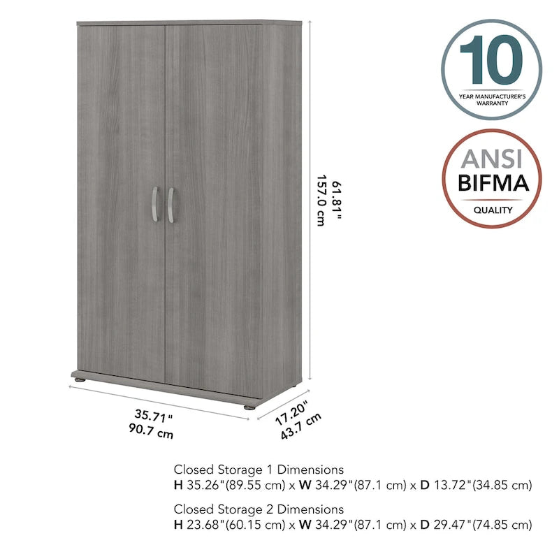 Bush Business Furniture Universal Tall Storage Cabinet with Shelves