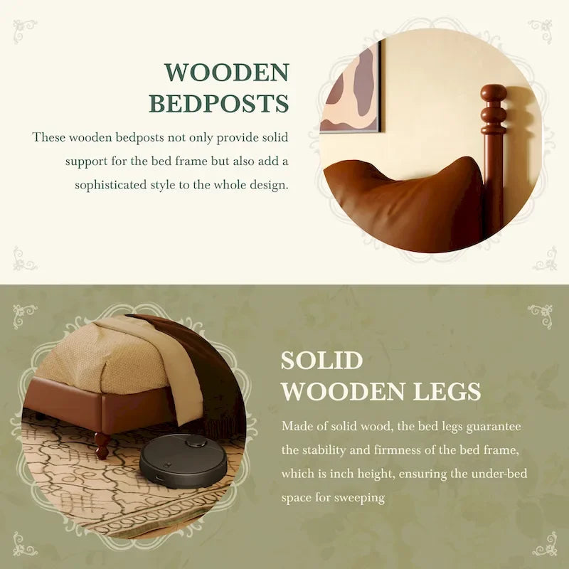 Calka Luxury Upholstered PU Leather Bed by Christopher Knight Home