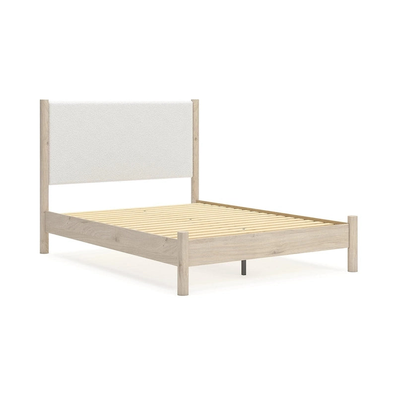Signature Design by Ashley Cadmori Upholstered Panel Platform Bed
