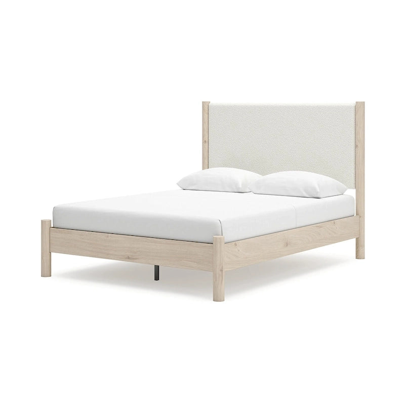Signature Design by Ashley Cadmori Upholstered Panel Platform Bed