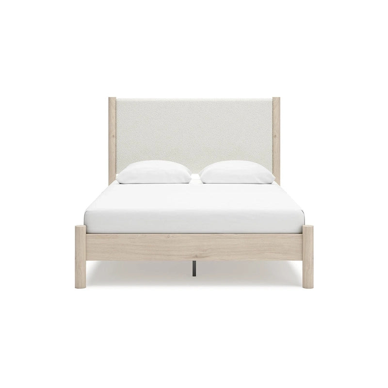 Signature Design by Ashley Cadmori Upholstered Panel Platform Bed