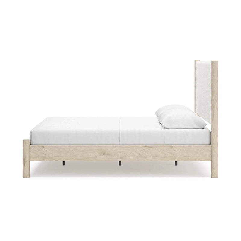 Signature Design by Ashley Cadmori Upholstered Panel Platform Bed