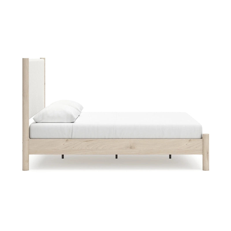 Signature Design by Ashley Cadmori Upholstered Panel Platform Bed