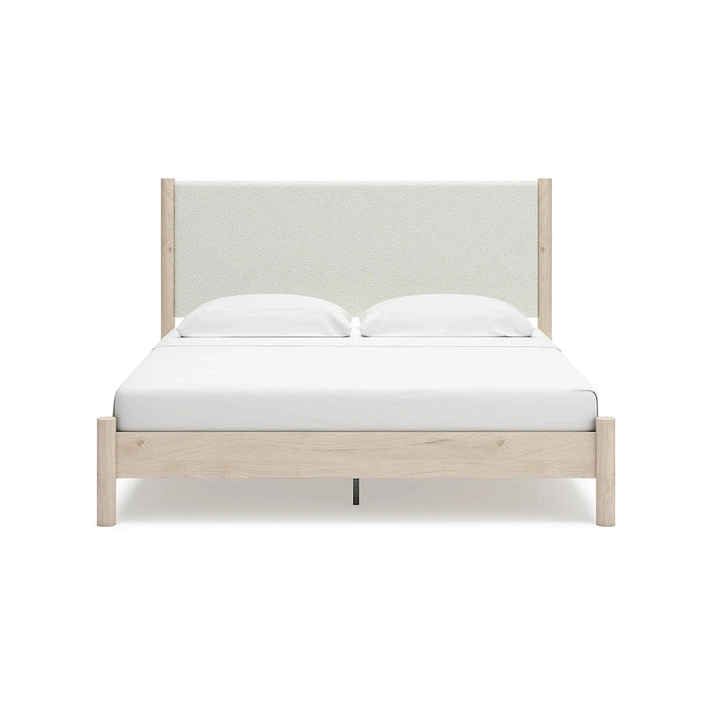 Signature Design by Ashley Cadmori Upholstered Panel Platform Bed