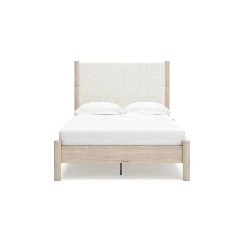 Signature Design by Ashley Cadmori Upholstered Panel Platform Bed