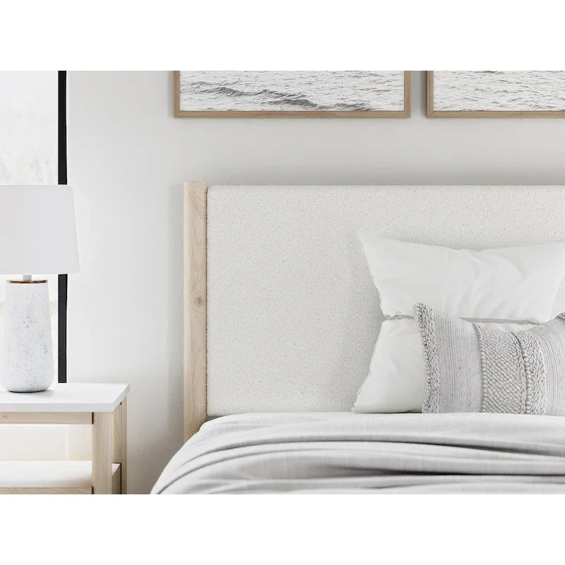 Signature Design by Ashley Cadmori Upholstered Panel Platform Bed