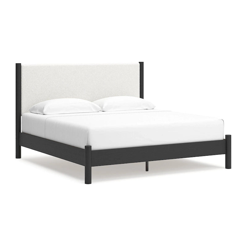 Signature Design by Ashley Cadmori Upholstered Panel Platform Bed