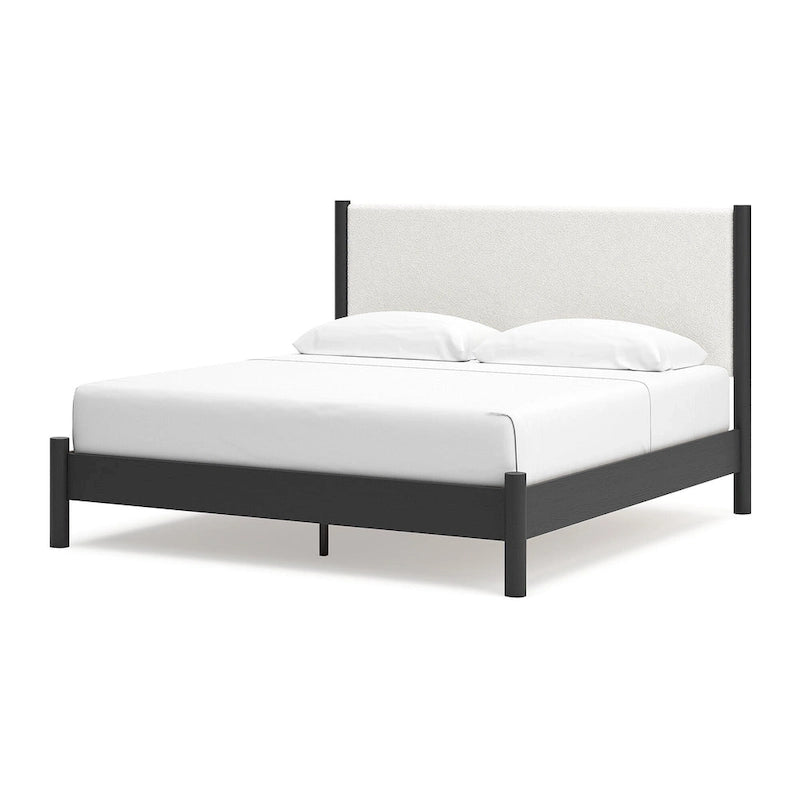 Signature Design by Ashley Cadmori Upholstered Panel Platform Bed