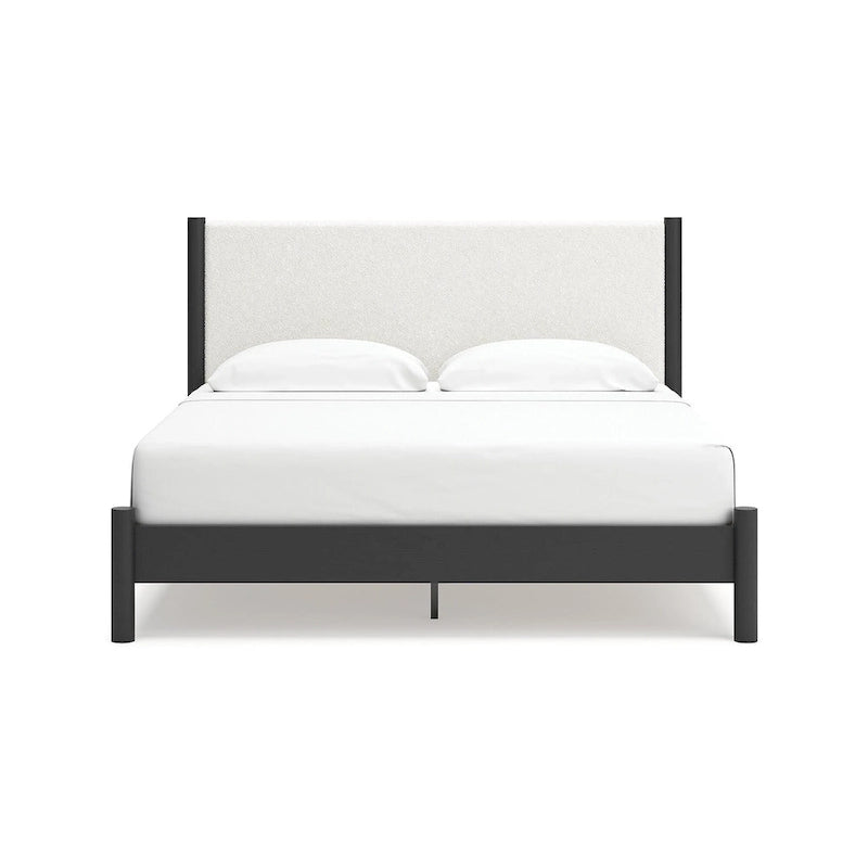 Signature Design by Ashley Cadmori Upholstered Panel Platform Bed