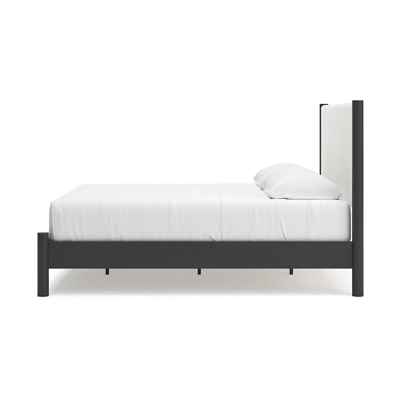 Signature Design by Ashley Cadmori Upholstered Panel Platform Bed