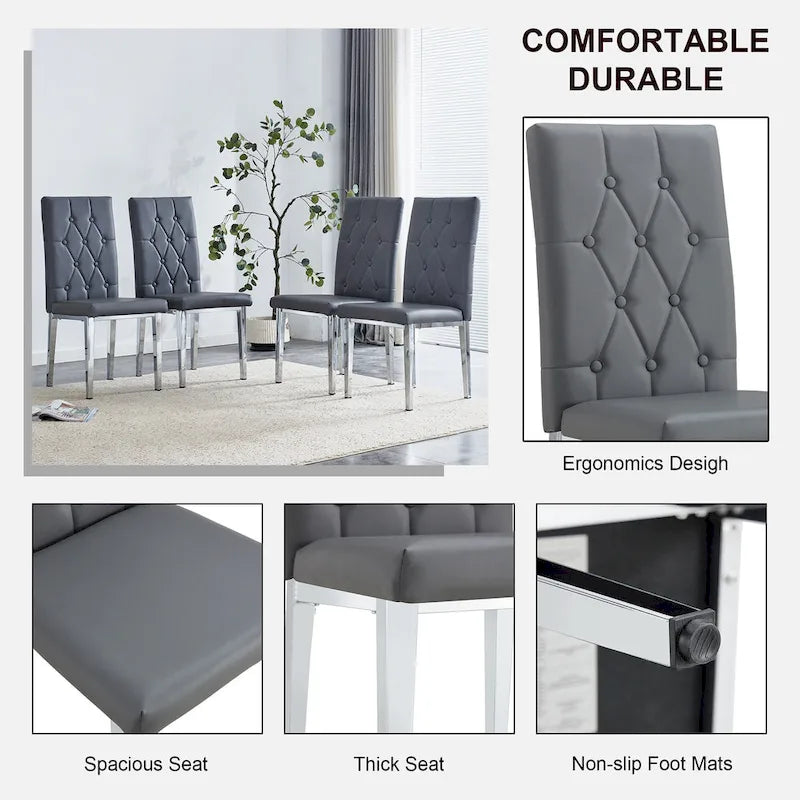 8 Piece Armless Dining Chairs