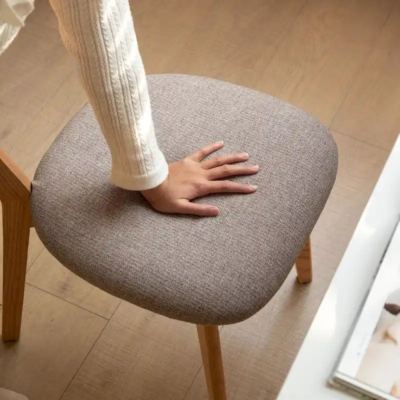 (Set of 4 pcs) Dining Chair Wooden FAS Grade Oak Natural Wood Made in North America 100% Dirt-free