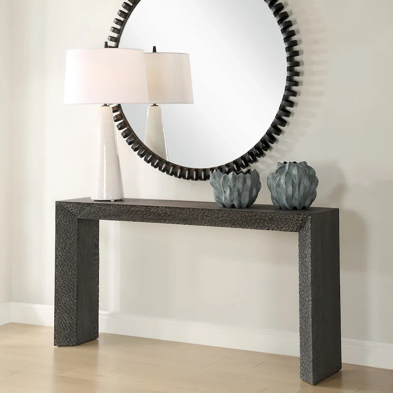 Uttermost 24594 Thoreau 62 Wide Elm Wood Veneer Console Table