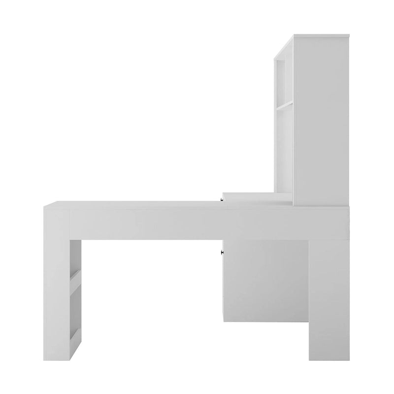 59.44 Computer Desk with Drawers Bookshelf Outlet