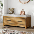 Shoe Bench with Removable Cushion & Hidden Storage