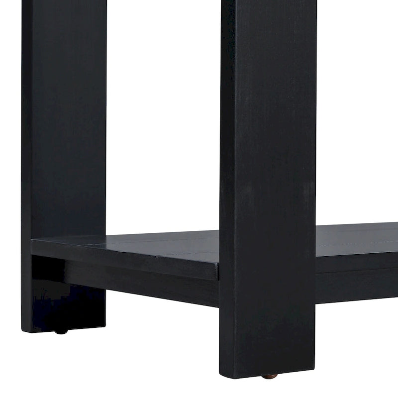 Narrow Long Entryway Console Table Side Table with Bottom Shelf