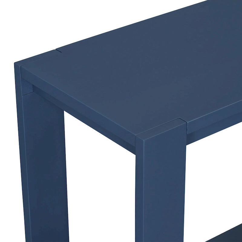 Narrow Long Entryway Console Table Side Table with Bottom Shelf