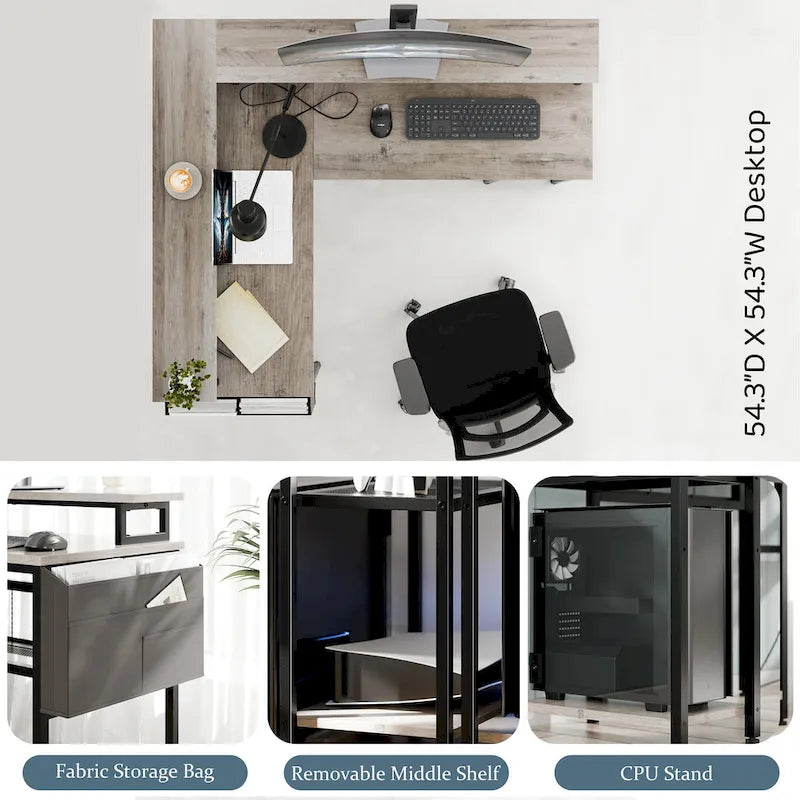 Futzca L Shaped Home Office Desk