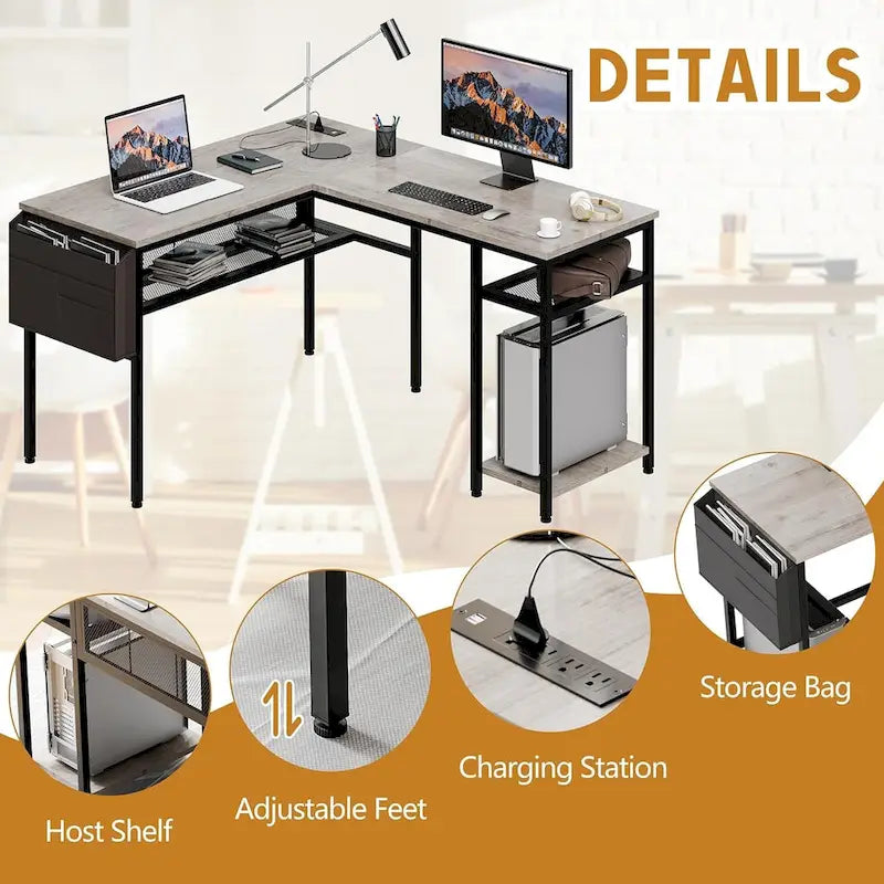 Futzca L Shaped Home Office Desk