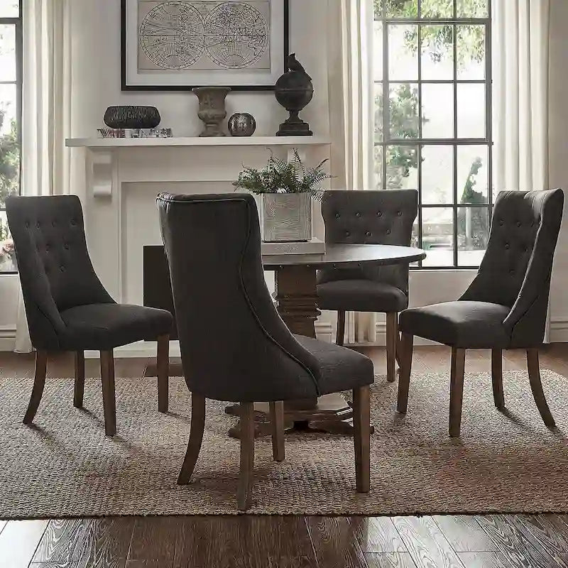 Voyager Button-tufted Dining Chairs (Set of 2) by iNSPIRE Q Artisan