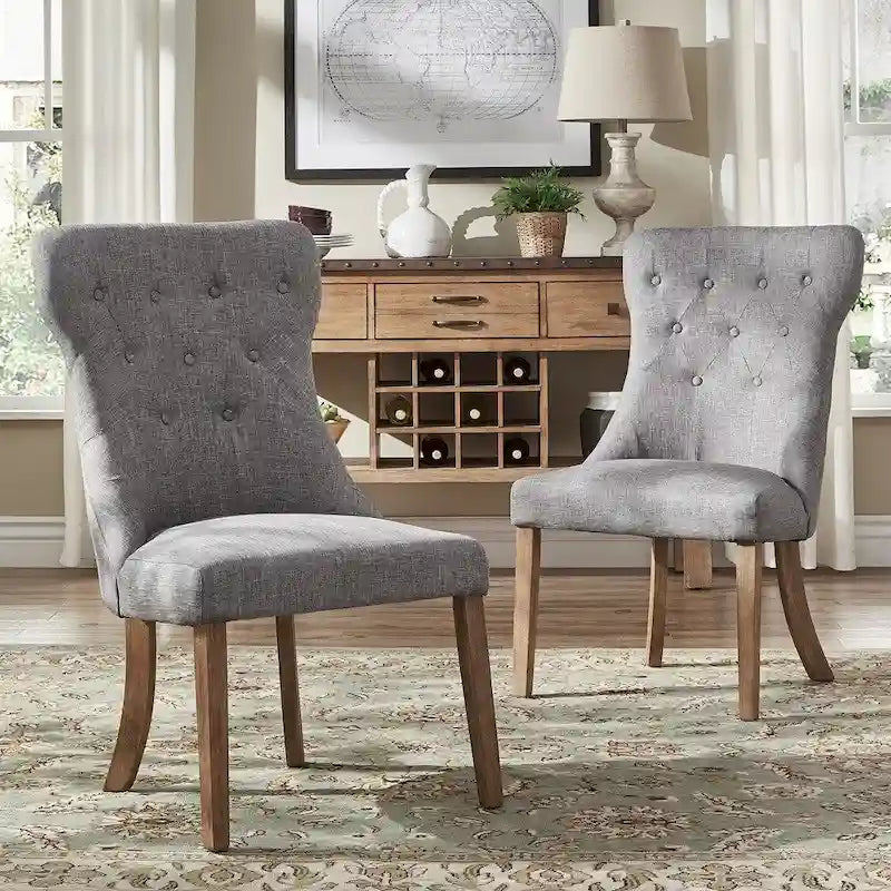 Voyager Button-tufted Dining Chairs (Set of 2) by iNSPIRE Q Artisan
