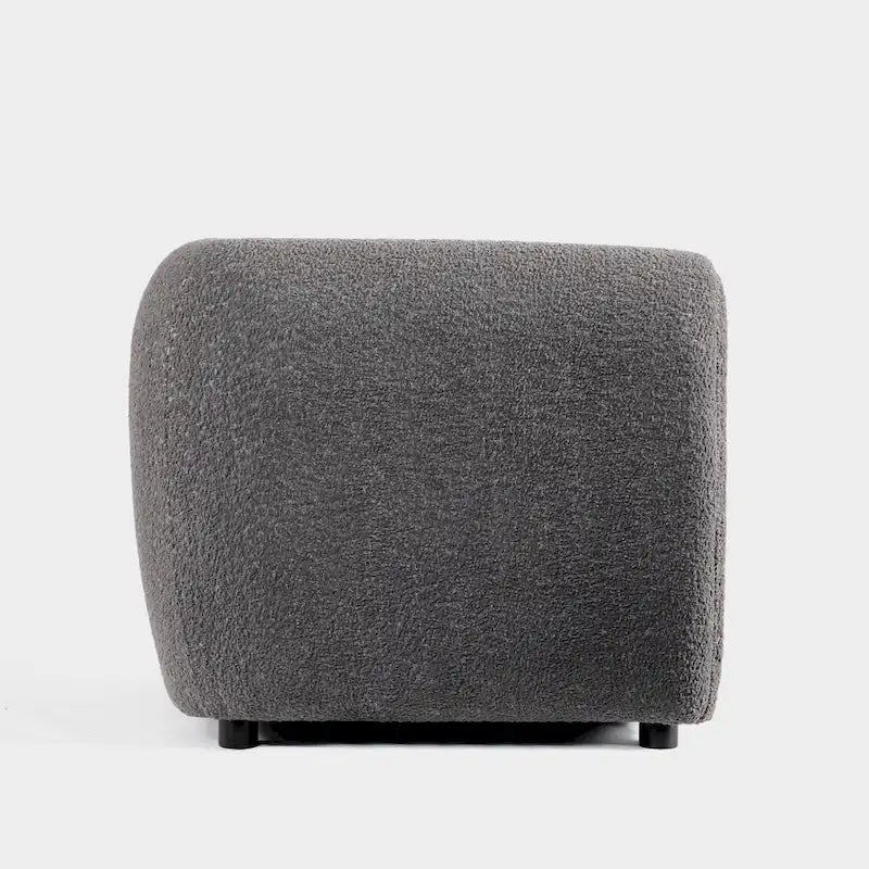 Furniture of America Vanessa Modern Curved Arms Boucle Loveseat Couch, Small Sofa with Seat Cushion and Wooden Legs