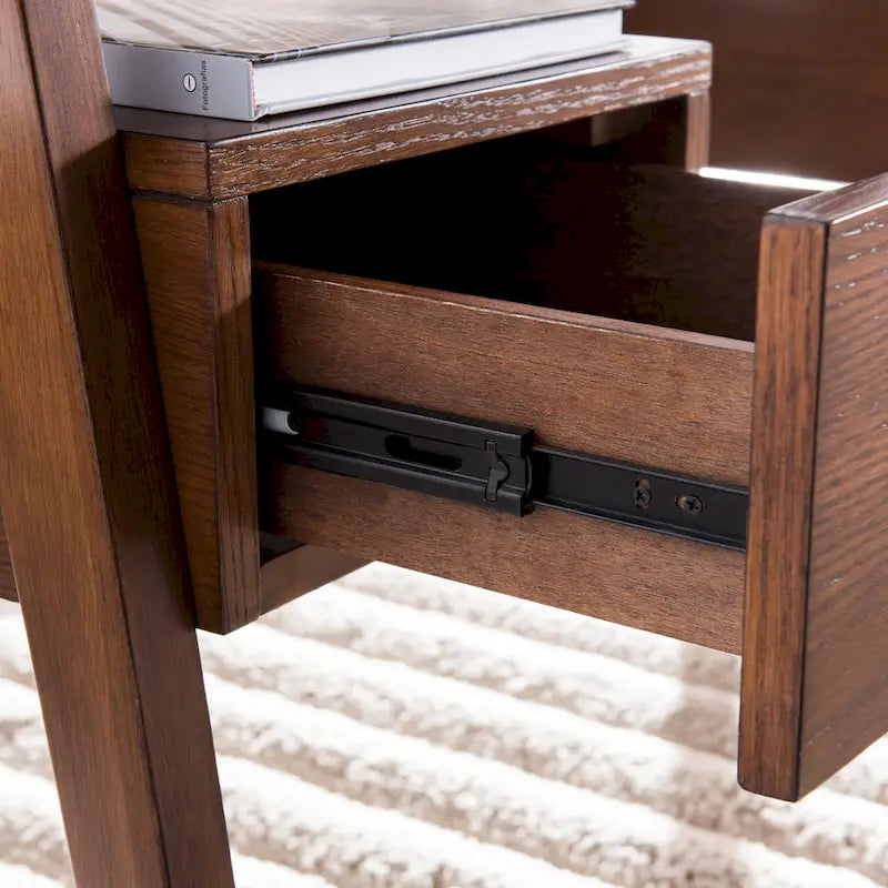 SEI Furniture Casella Midcentury Modern Writing Desk with Storage