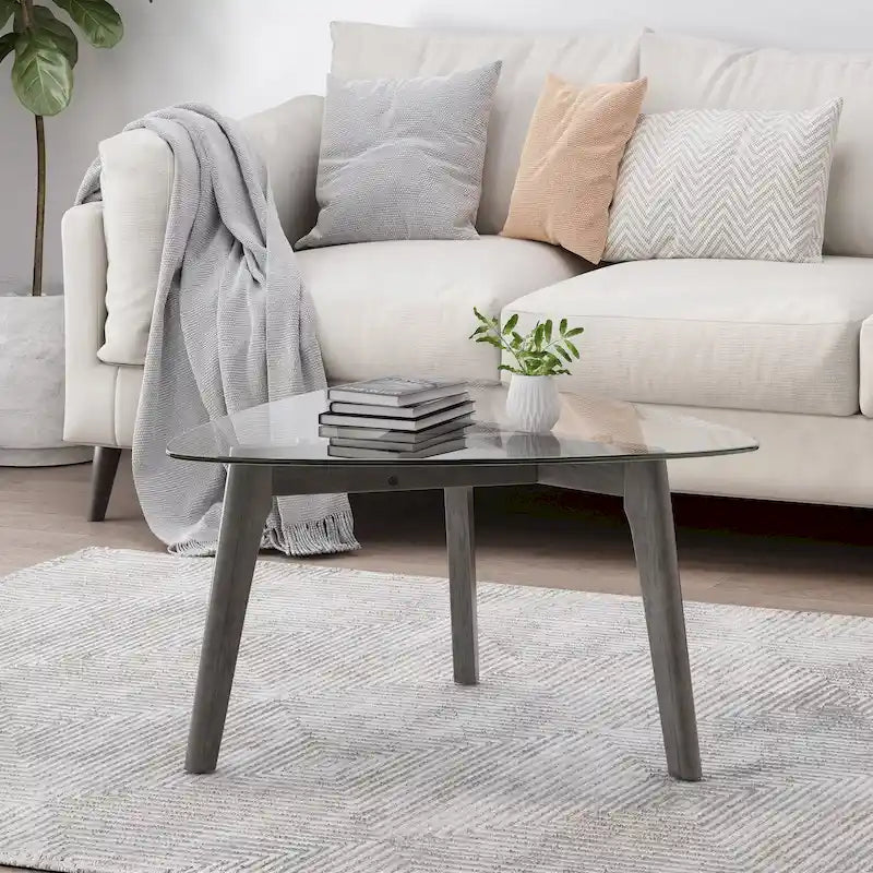 Wasco Indoor Wood and Glass Coffee Table by Christopher Knight Home