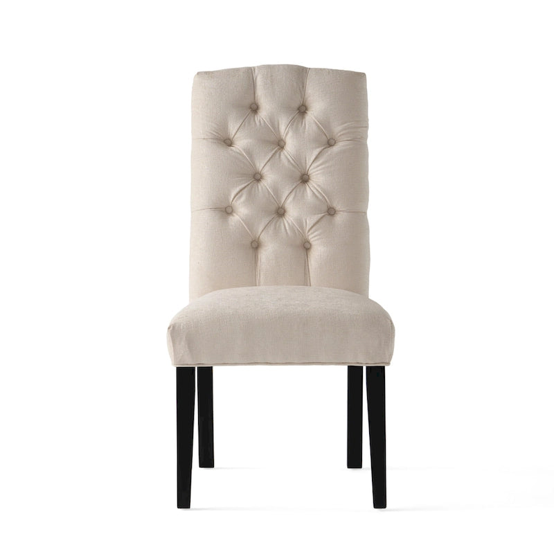 Crown Upholstered Fabric Dining Chairs (Set of 2) by Christopher Knight Home