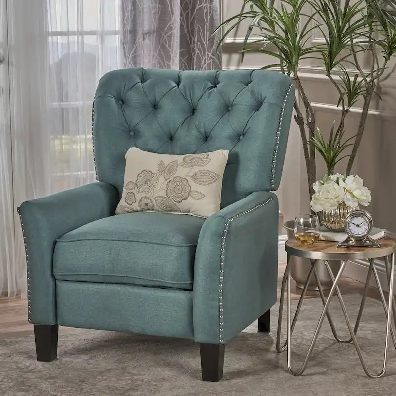 Cerelia Tufted Fabric Recliner by Christopher Knight Home