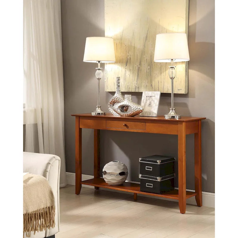 Convenience Concepts American Heritage 1 Drawer Console Table with Shelf
